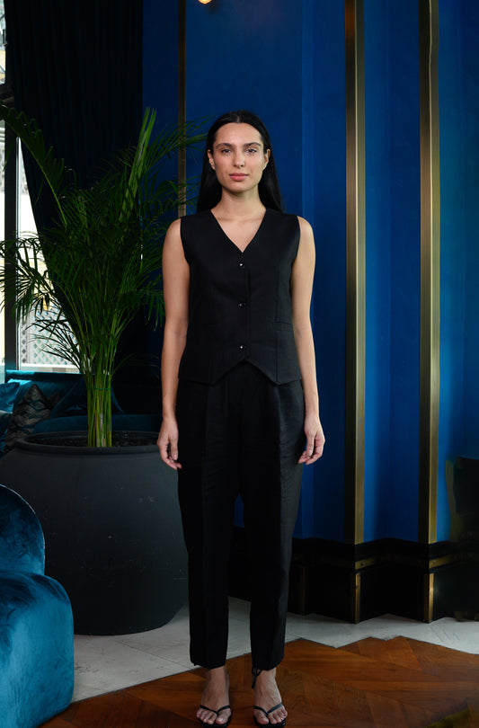 DUNJA ECO LINEN CLASSIC TROUSERS