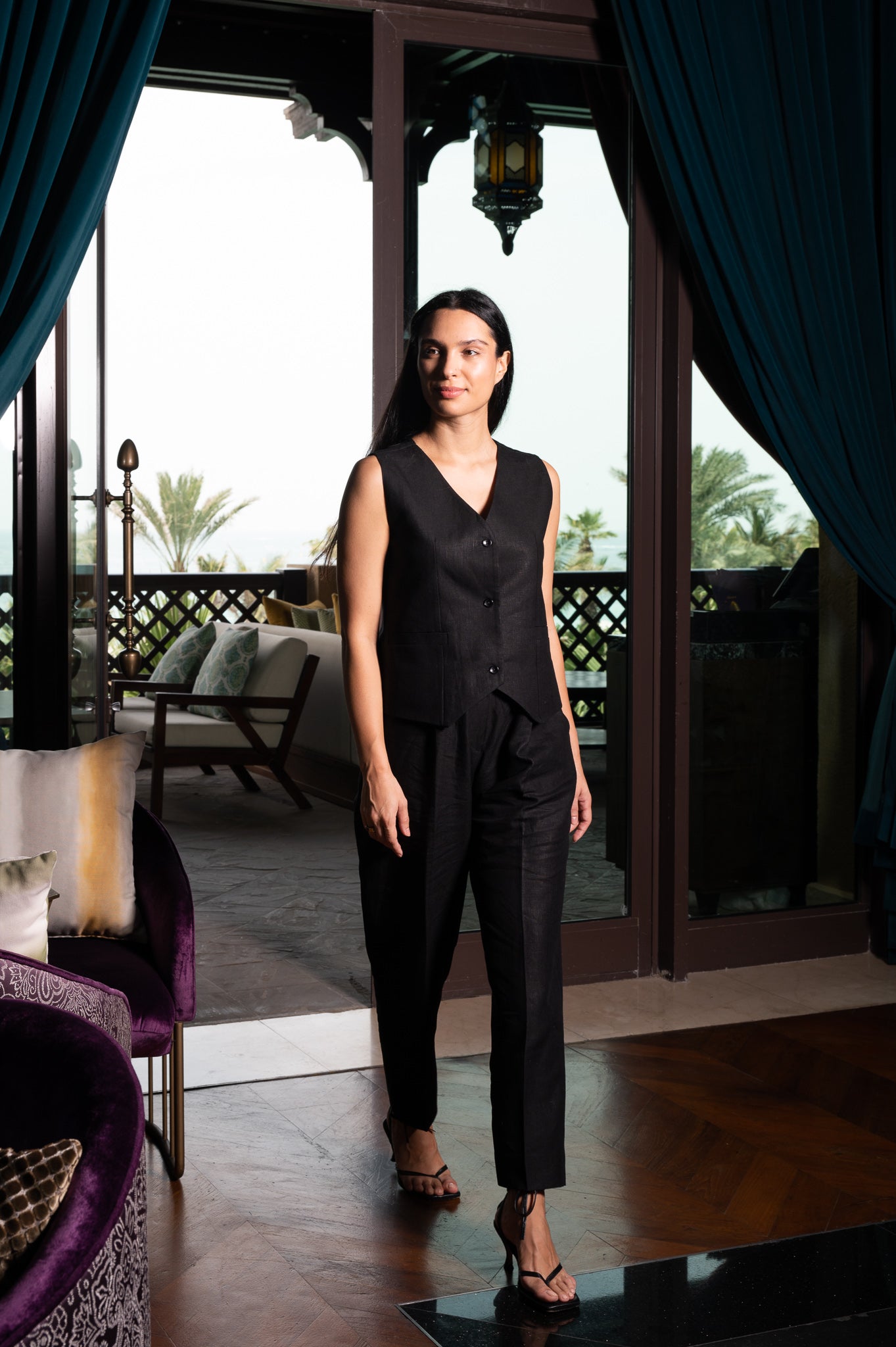 DUNJA ECO LINEN WAISTCOAT