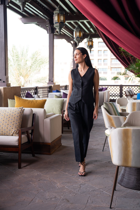DUNJA ECO LINEN CLASSIC TROUSERS