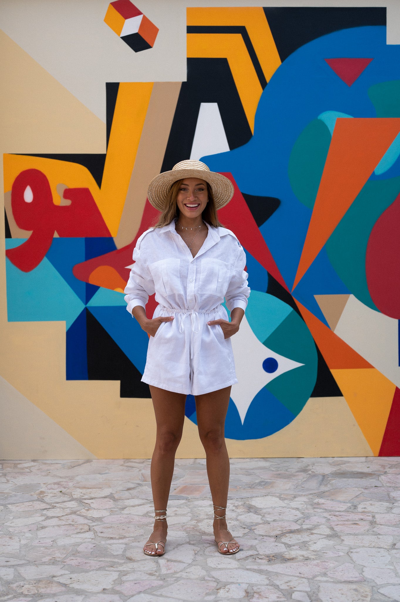 HIMANI ROMPER IN LINEN