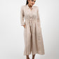 CRYSTAL MIDI LINEN DRESS